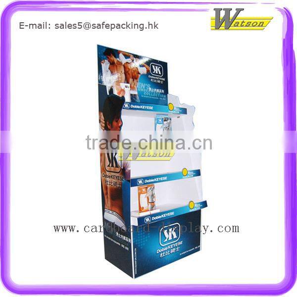 Supermarket Promotion 4 Shelves Stand Paper Floor Layer Display