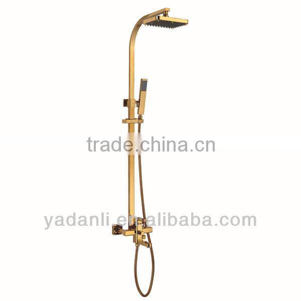 Golden plating solid brass traditional1 handle tub and shower faucet