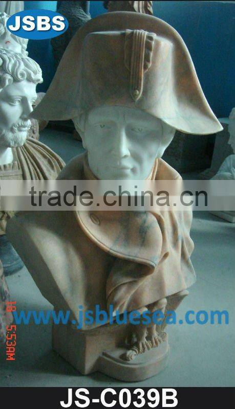 carved stone Apollo bust sculpture