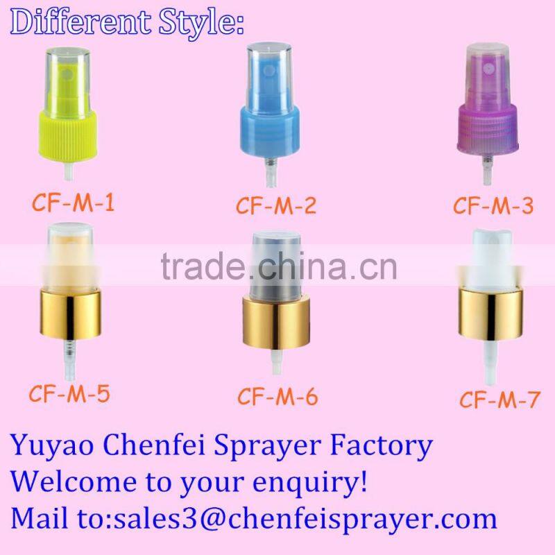 Factory price dosage 0.12ml hot style comestic bottle usage plastic spray pump handy mist sprayer for sale