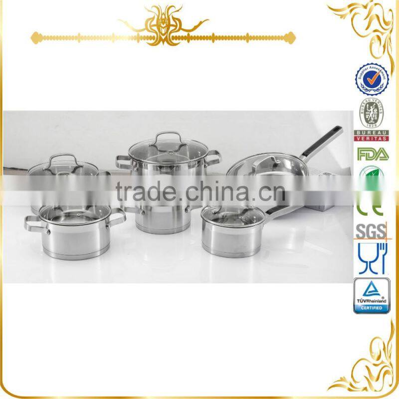 Very popular in Vietnam market cookware set with silicone mix stainless steel handle MSF-3941