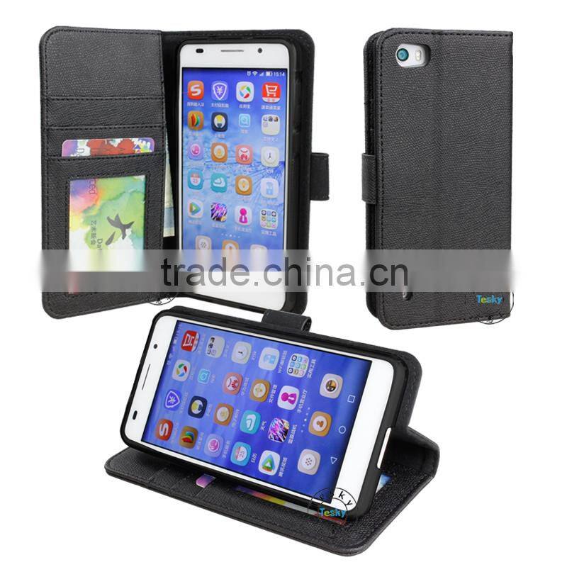 For HuaWei Honor 6 Case ,Book PU Leather Flip Cover Case For HuaWei Honor 6 Phone Case Wallet Black