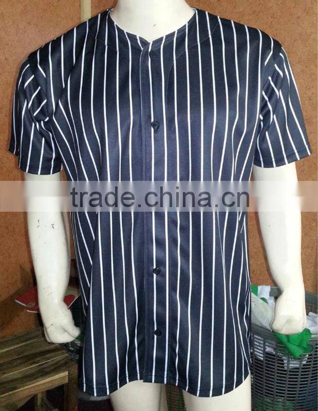 Sublimation base ball jersey with logo embroidery