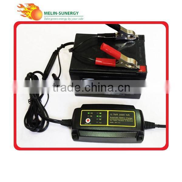 7 Stage 12V2000mA Automatic GEL battery charger for Motor Bike and Car