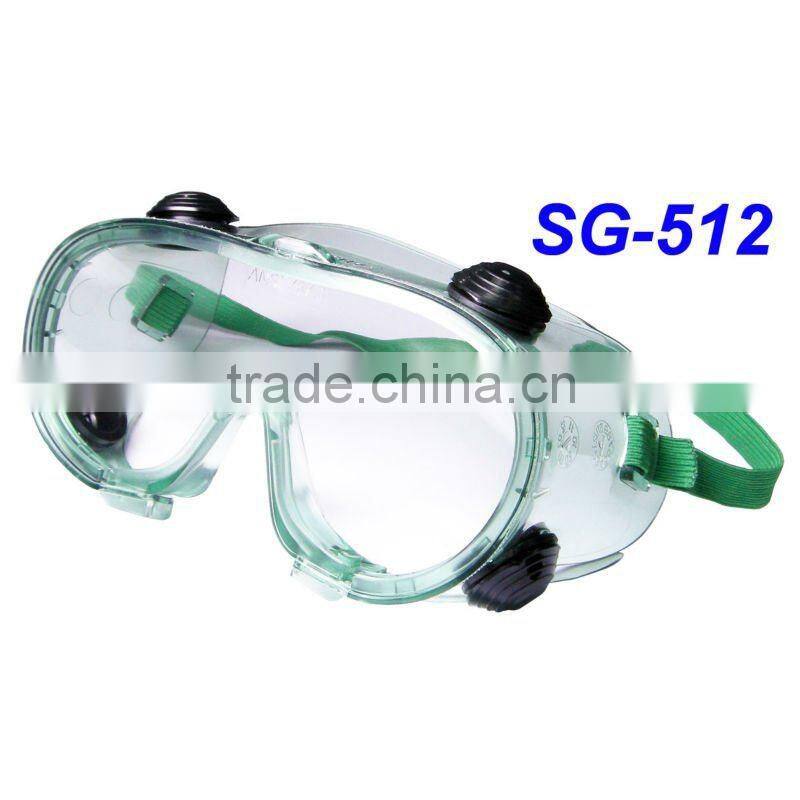Taiwan Soft PVC Frame Indirect Ventilation Anti Dust Safety Goggle ANSI Z87.1 Standard SS-512