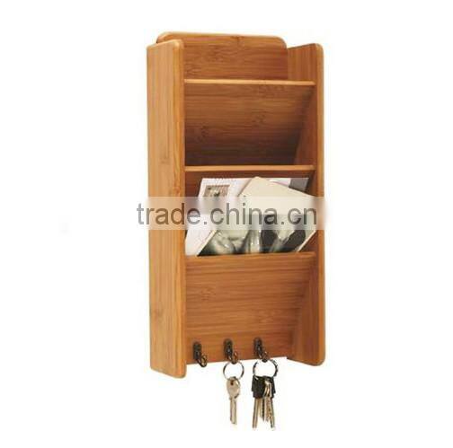 3-Tier Vertical Wall-mounted Letter Holder Key Rack