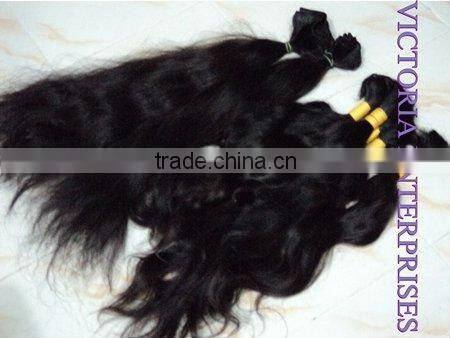 Single drawn bulk loose hair