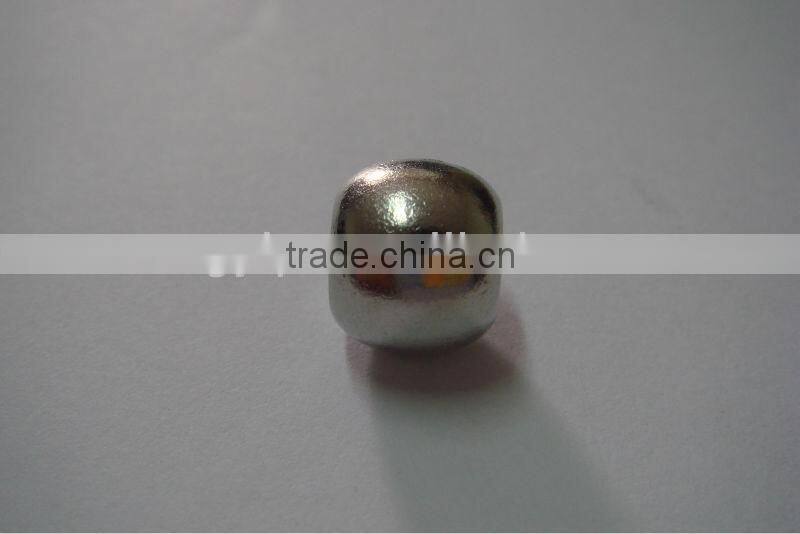 12mm*10mm rope shiny silver bell metal ball
