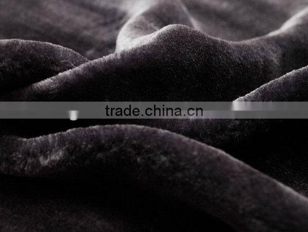 2015 professional polyester solid faux fur fabric