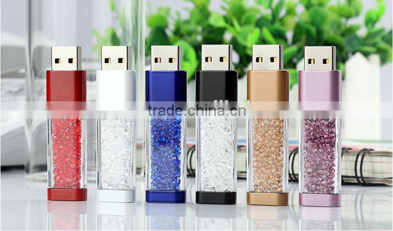 Special gift set with high quality power bank 10000mah,crystal usb memory stick and crystal ballpoint pen