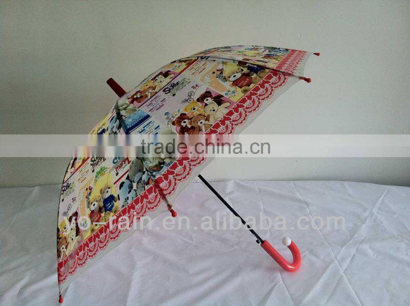 hot sales 19"*8ribs bear print cheap cute child umbrella