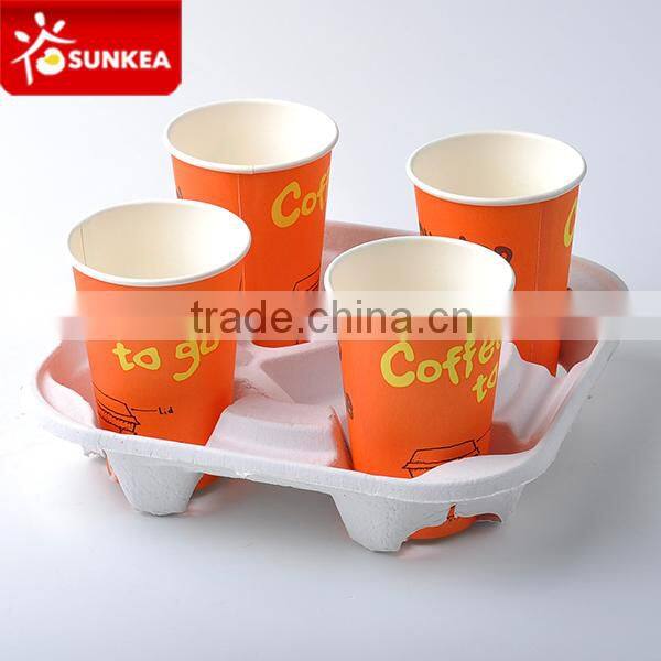 Cardboard cup holders, corrugated cup paper carrier, coffee carry tray