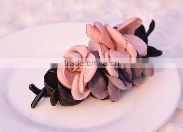 wholesale price fabric make hair bow banana clip hair accessories wholesale