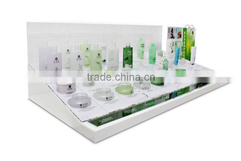 Beauty products display design Customized Acrylic cosmetic stands display with Experienced Factory Made