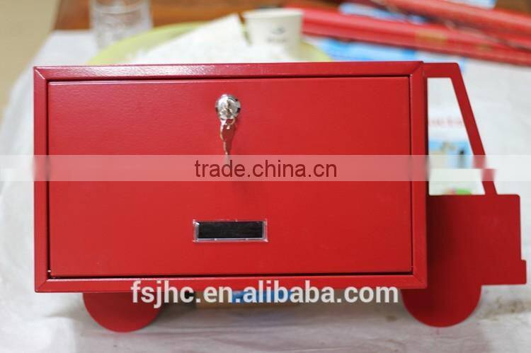 Foshan JHC-1035D Wall Mounted-Post Mounted Dual Use Metal Mailbox/Decorative Letterbox/Car Style Outdoor Postbox For Garden