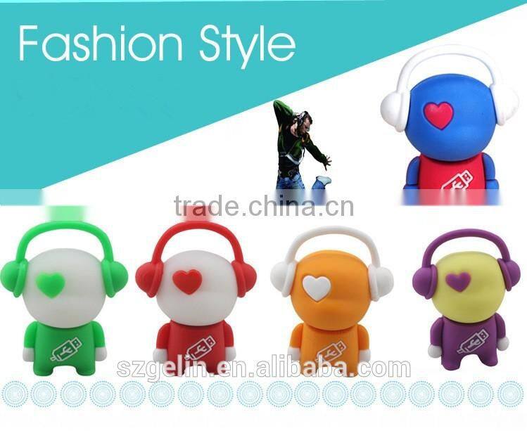So cute and colour fashion silicone material usb flash drive