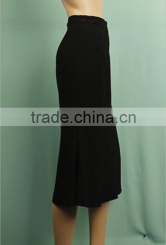 4 side stretch fabric black ladies office skirt style ladies office uniform skirts