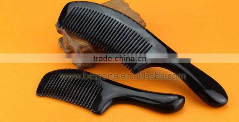 Real Cow OX Horn Hair Comb with Handle