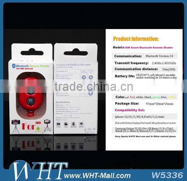 Bluetooth Remote Shutter For Smartphone, Bluetooth Remote Control Camera