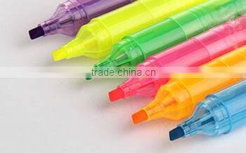 Double head plastic multi color highlighter