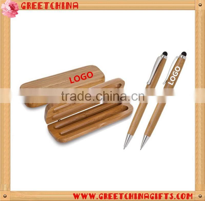 Cheap Custom advertising ballpoint bamboo pen