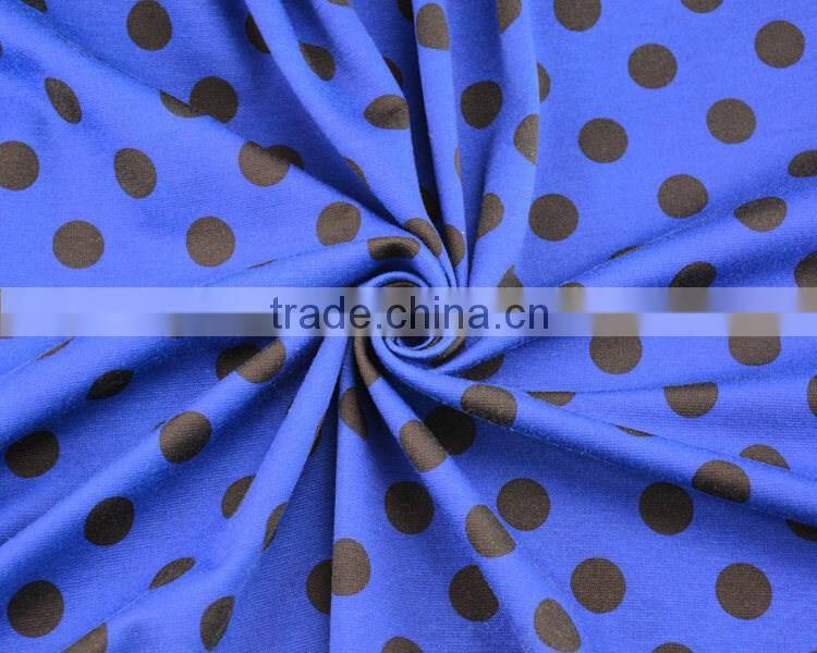 Jiufan textile printed knitting fabric for dress