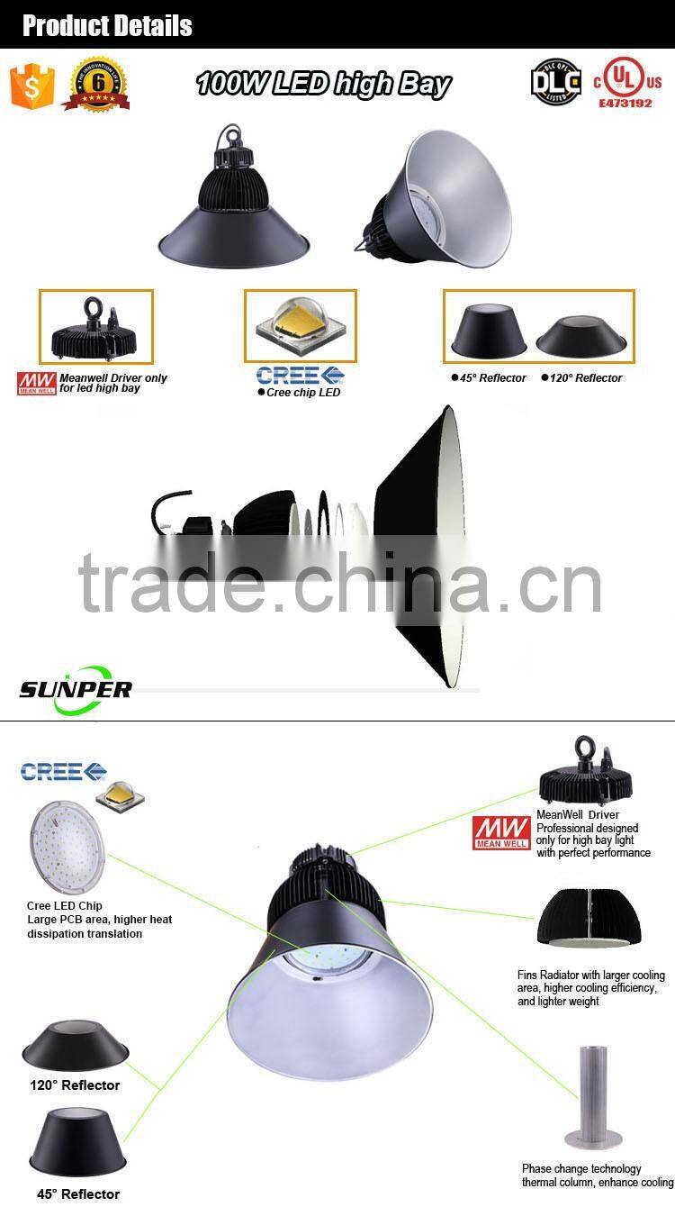 ul led high bay light3-5yrs warranty ul 100w led high bay industrial