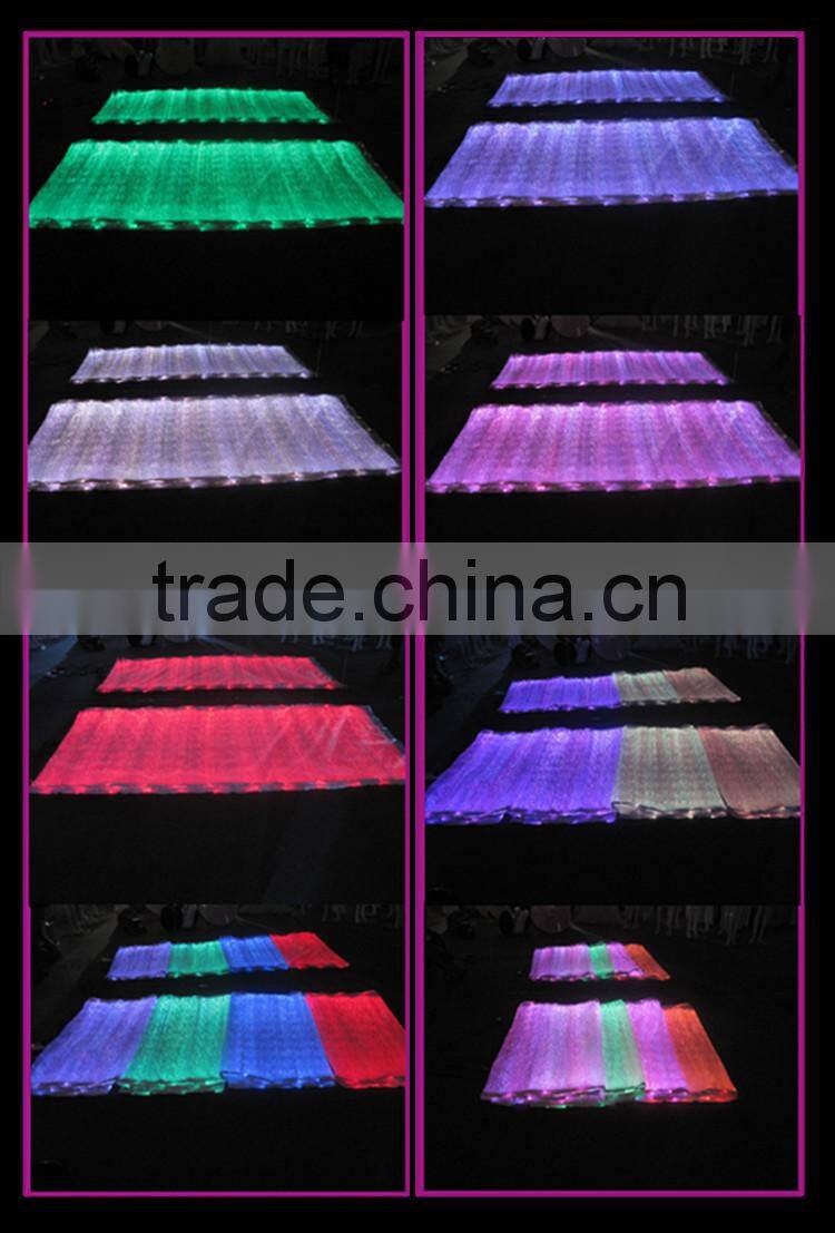 High tech optic fiber luminous 7 color african dress made with fabric