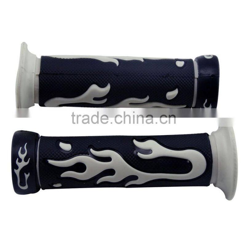 7/8'' black white flame dirt bike handle grips