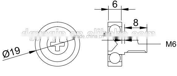 2016 Best selling DR19 sliding door drawer slide track and roller
