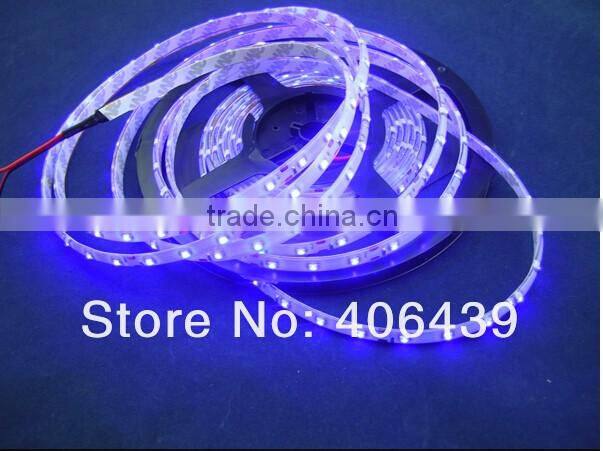 Purple 3528 single color 60 led strip dc12v ip65 waterproof silicon coating white pcb