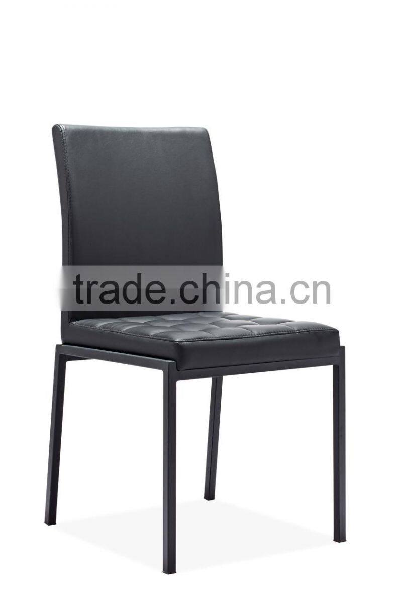 Z656 Industrial Style Dining Chair Leather Brown Leather Chair Metal Dining Chairs