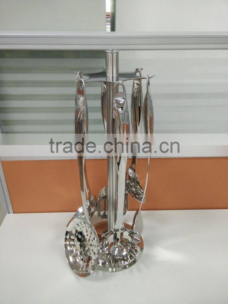 2016 new stainless steel kitchen tool set with holder