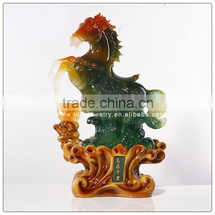 Resin Jade Chinese luckly horse ,Fengshui Horse ,Money horse