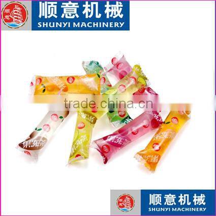 Automatic liquid fruit jellies bar/plastic soft tube flow packing machine