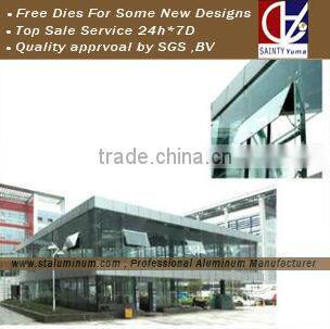 Aluminium Curtain Wall profile With Invisible Frame