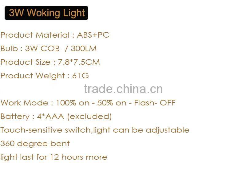 for Camping and Emergency High Level Light-Low Level Light-Strobe 3W COB Work Light