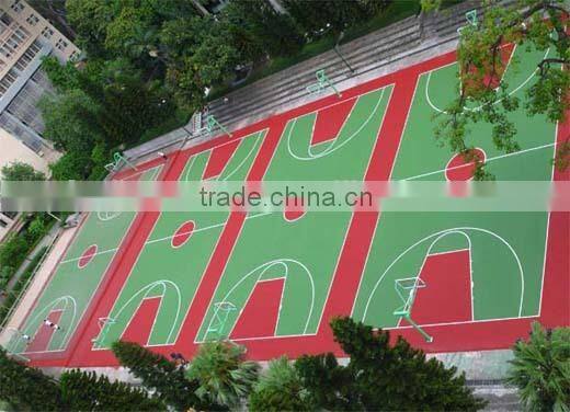 silicon PU basketball court flooring cost for sale