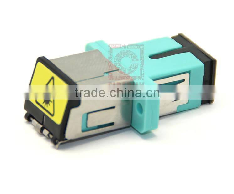 SC OM3 Fiber Optic Adapter with Metal Shutter Made in China