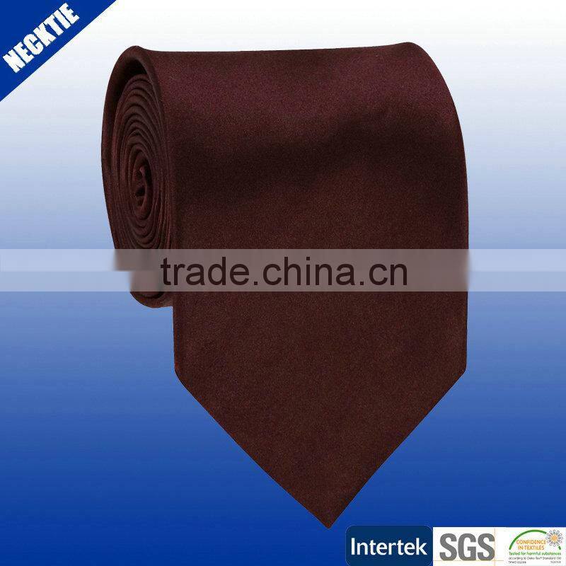 Blue colour 100% polyester matt satin necktie