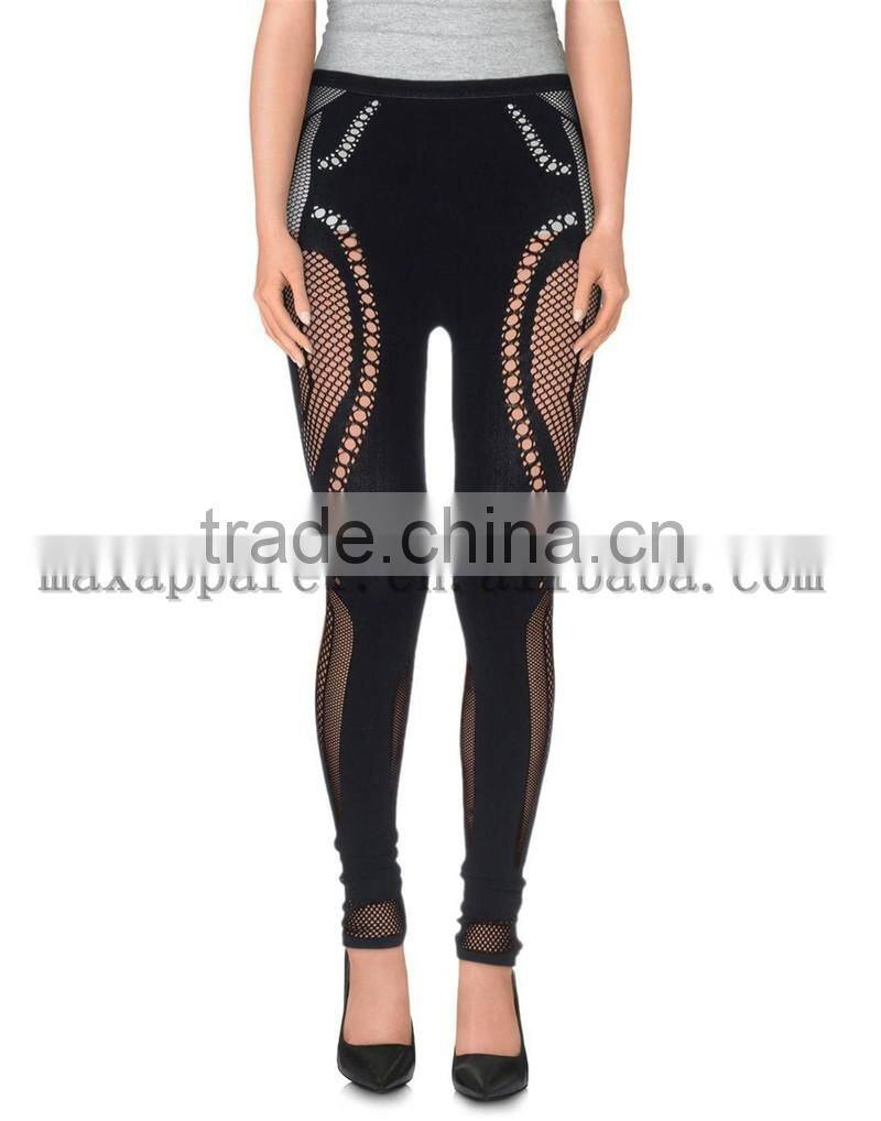 2016 Wholesale Custom Leggings Knitted Solid Pocket Black Leggings s