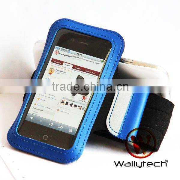 Wallytech New Elastic Rubber Sports Running Armband Cover Case For iPhone 4S 4 4G 3G 3GS