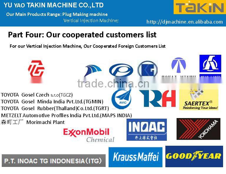 vertical injection machine to making plug socket from Takin factory