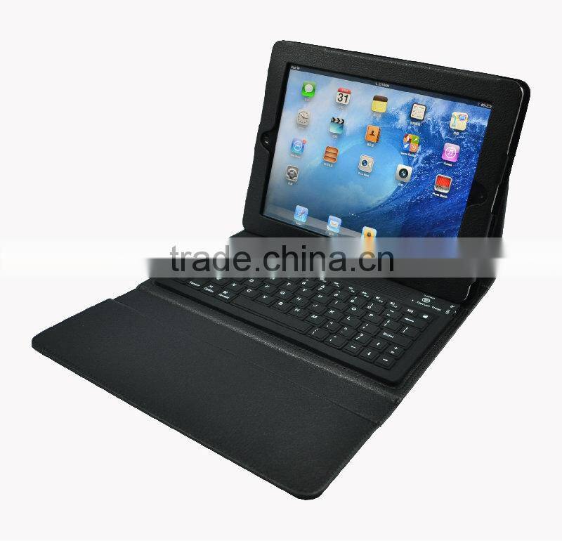 2016 leather case for mini ipad 2 3 4 bluetooth keyboard PU leather case with high quality with bluetooth 3.0