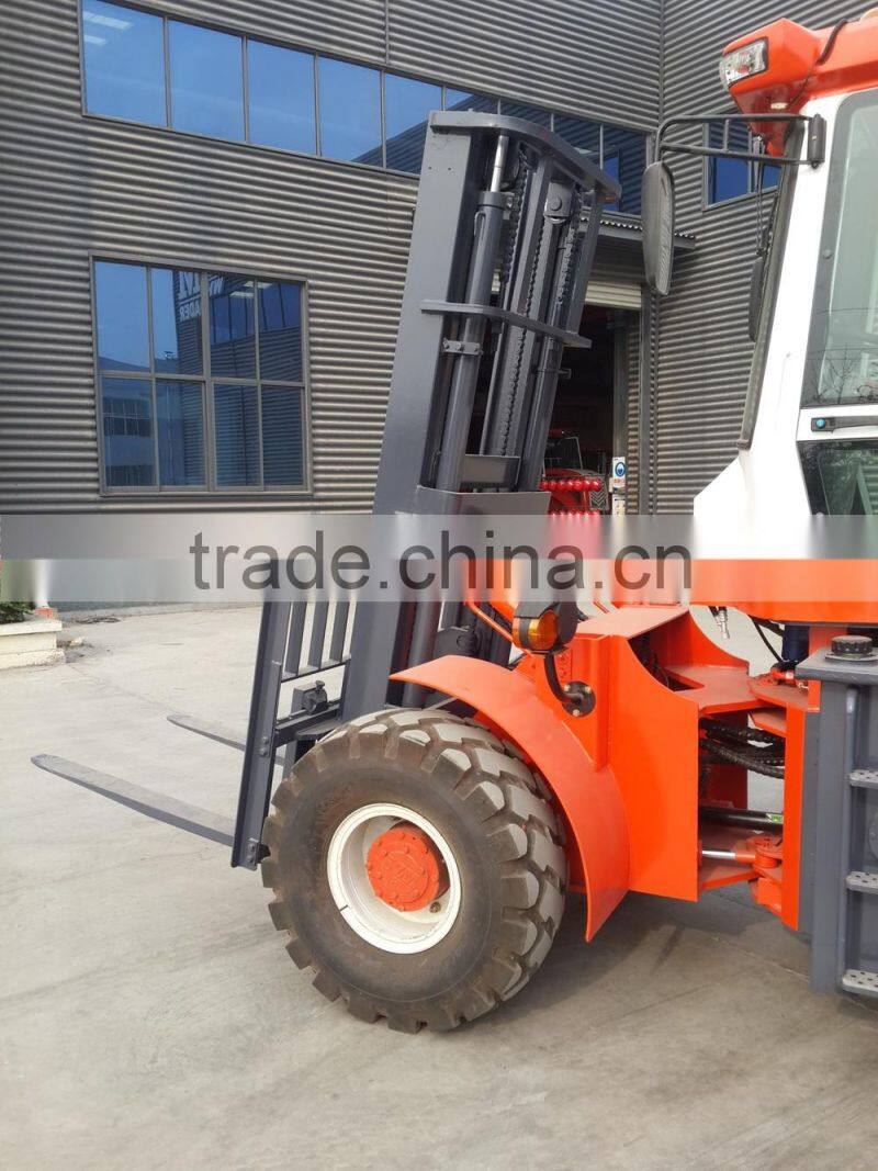China top brand high quality rough terrain forklift truck SZM C3500 with terrain tyres
