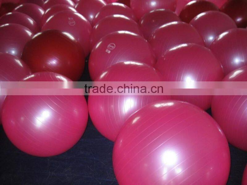 Yoga ball to increase Stability and Exercise abs, back, gluts, hips, arms