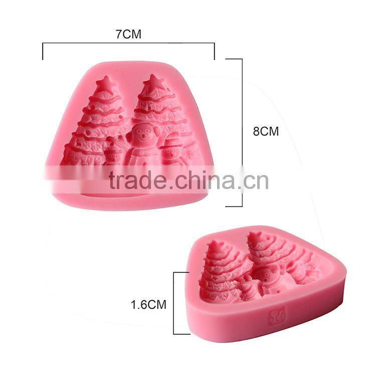 2015 Christmas snowman silicone fondant mold
