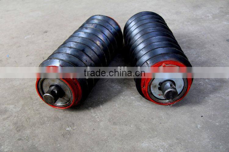 Industrial 108mm diameter waterproof rubber coated belt conveyor roller