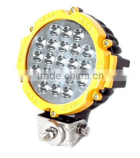Hot Sell Highpower performance vehicle LED Work Light,for ATV SUV TRUCK JEEP Offroad Vehicles(SR-LW-63B,63W)Spot or Flood,Yellow