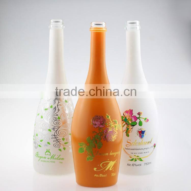 Hot sale vodka bottles 750ml paint glass bottles ice wine bottle